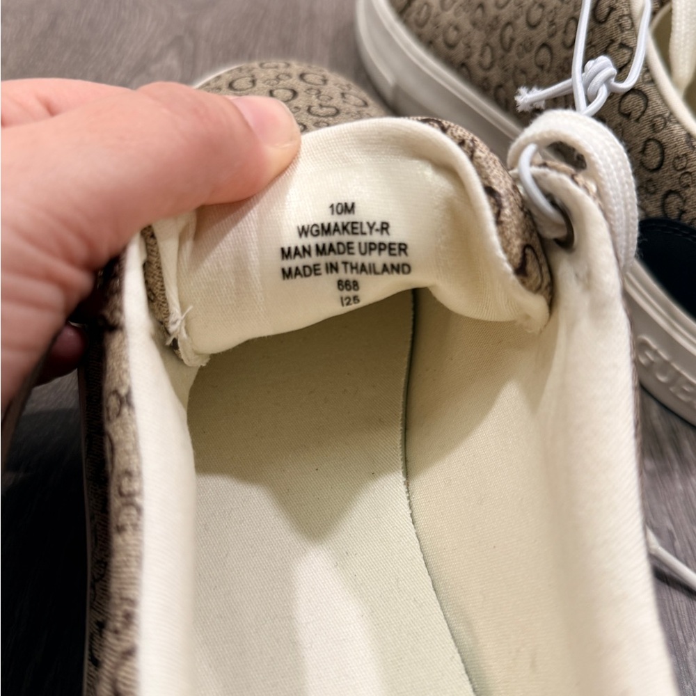 Guess Women's Stasey Quattro G Low Top Beige and Black Patterned Sneakers Size10 - Picture 6 of 10